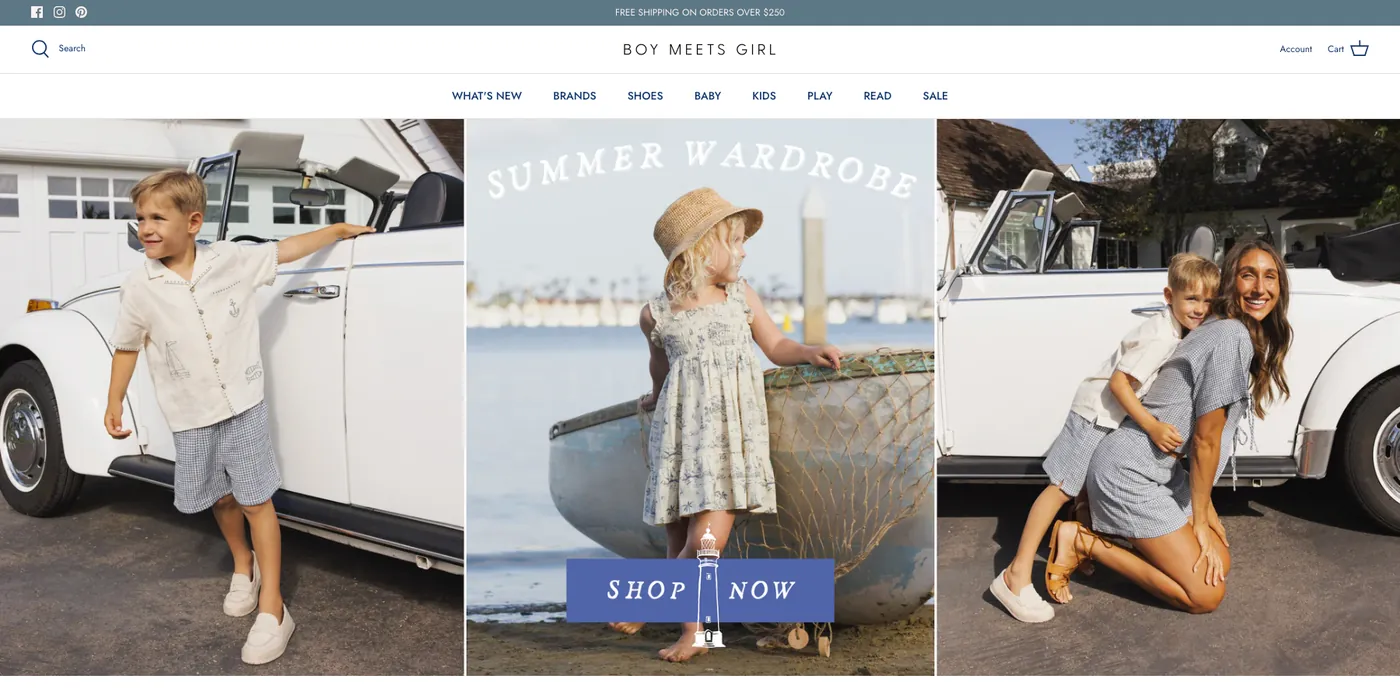 Boy Meets Girl children's boutique storefront